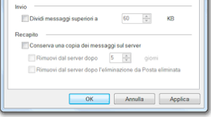 windows live mail - conserva una copia dei messaggi sul server